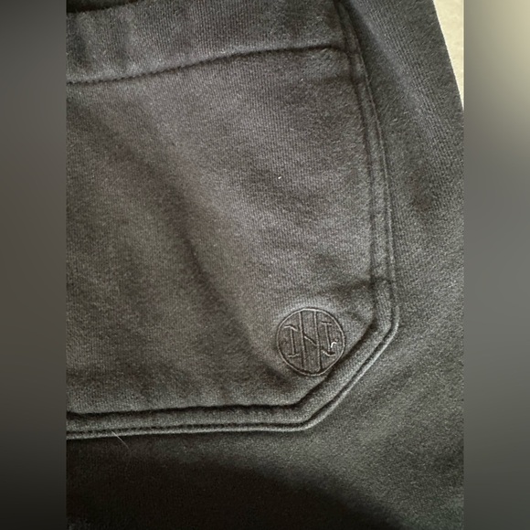 Ninth Hall Black Stash Wide Leg Cargo Sweatpants Men Sz S Skater Gym Y2K, Grunge - Picture 6 of 9